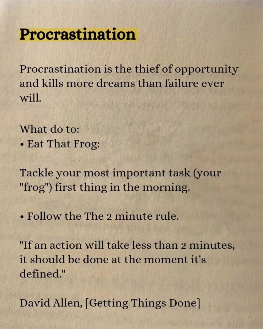 9. Procrastination.