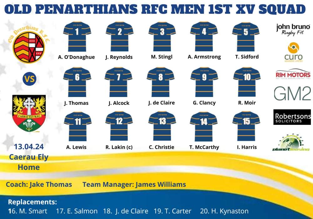 The #OldPensMens1stXV to play @CaerauElyRugby this weekend. This is a huge must-win game for the boys, so please come to support if you can 🔵🏉🟡 @WRU_Community @CardiffDistrict @DistrictBGMG @AllWalesSport