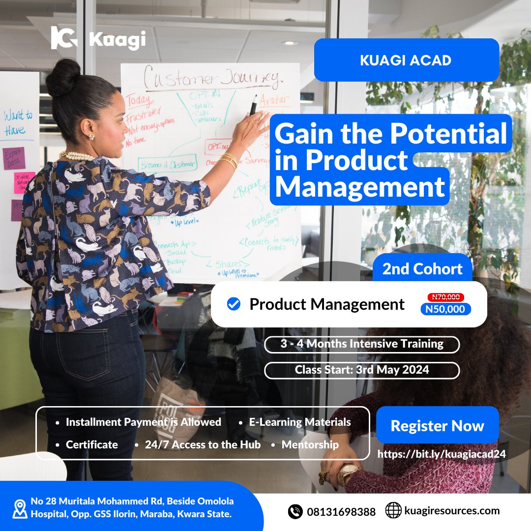 Are you prepared to guide product teams towards success?🤔 Kuagi Acad will be able to propel your product innovation and expansion. 🚀 What you'll learn: •Agile Framework •The use of Spreadsheet Come along and be impactful😁 Enroll here: bit.ly/kuagiacad24