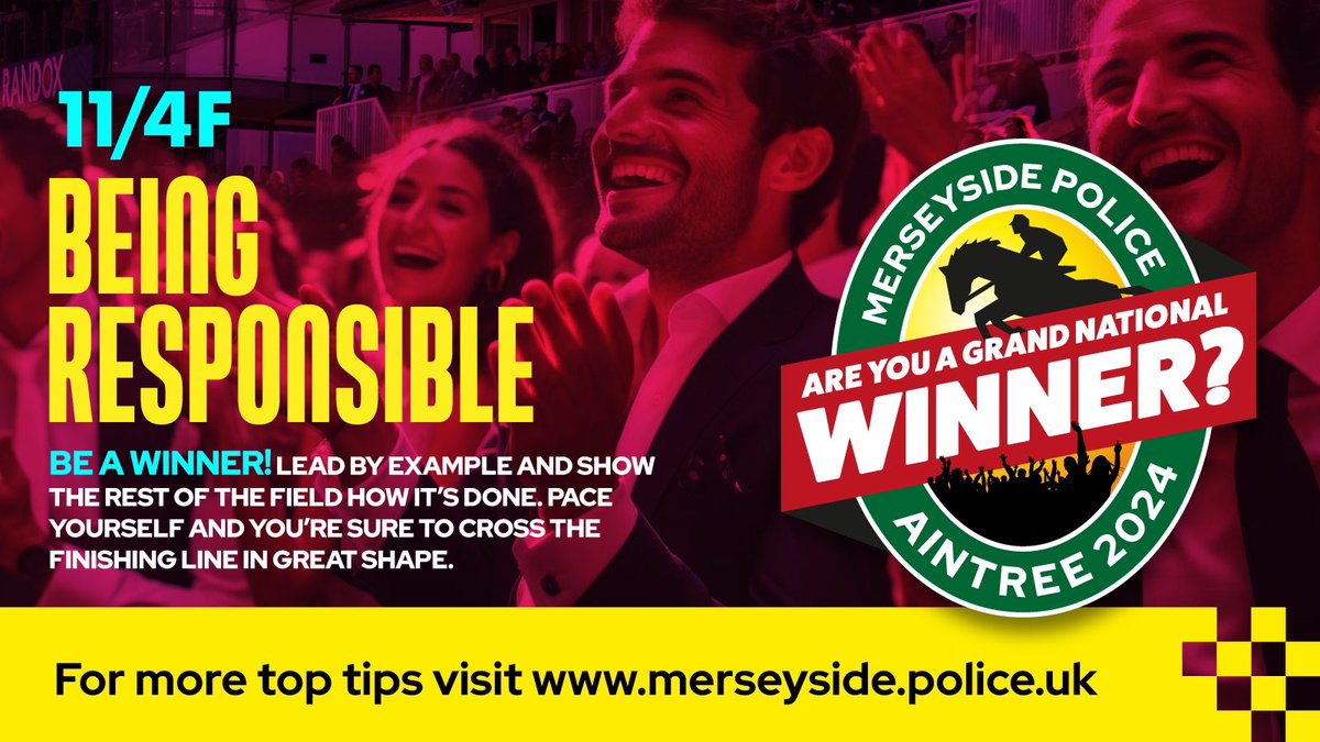 We are proud to say that crime in #Liverpool is low, help keep it that way by only bringing what you need to @aintree today and keep a close eye on your bags, wallets and phones. If you're heading out after the races, avoid using cash machines alone, stick to well-lit areas and…