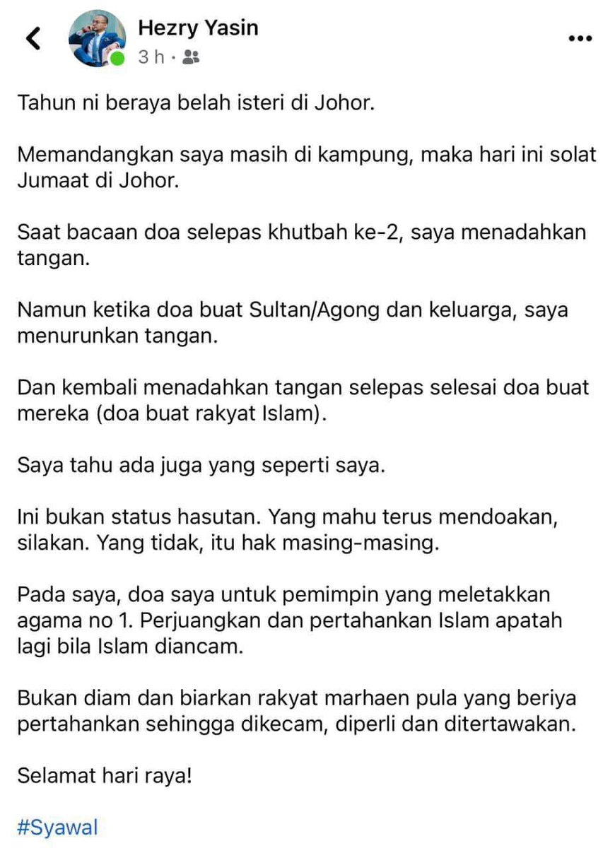 lady_bugg11's tweet photo. HASUTAN PAS UNTUK TENTANG AGONG DAN MAJLIS RAJA-RAJA SEMAKIN MENJADI

Hezry Yasin, Pengarah Media Baharu, Pemuda PAS Selangor mengajak rakyat tidak berdoa pada DYMM Sultan Johor / DYMM YDPA sekeluarga waktu khutbah.

Alasannya DYMM Sultan Johor / YDPA tidak pertahan  Islam, dibandingkan macam PAS.

Orang kuat Pemuda PAS Selangor ini dahulu terkenal selalu tegur perempuan itu dan ini dalam Twitter.

Kemudiannya kantoi mengikuti laman OnlyFans, laman porno berbayar.

Begitu juga Roslan SMS, Setiausaha Perhubungan PAS Selangor, sejak 2019 menyukai gambar porno terutama gambar homoseksual sedang beraksi.

Siapakah pendokong PAS?

Sekumpulan hipokrit suka makan rasuah, goda isteri orang dan pornografi terutama PAS Selangor.

Namun, masa sama hasut benci DYMM Yang Di Pertuan Agong dan Majlis Raja-Raja atas alasan tidak pertahan Islam macam PAS buat.

Kita lapor polis Polis Diraja Malaysia ( Royal Malaysia Police ) sahaja ancaman PAS kepada Institusi Raja Melayu di Malaysia ini.

Mungkin dia lupa letak otak kat mana https://t.co/J8tsx1zAzk
