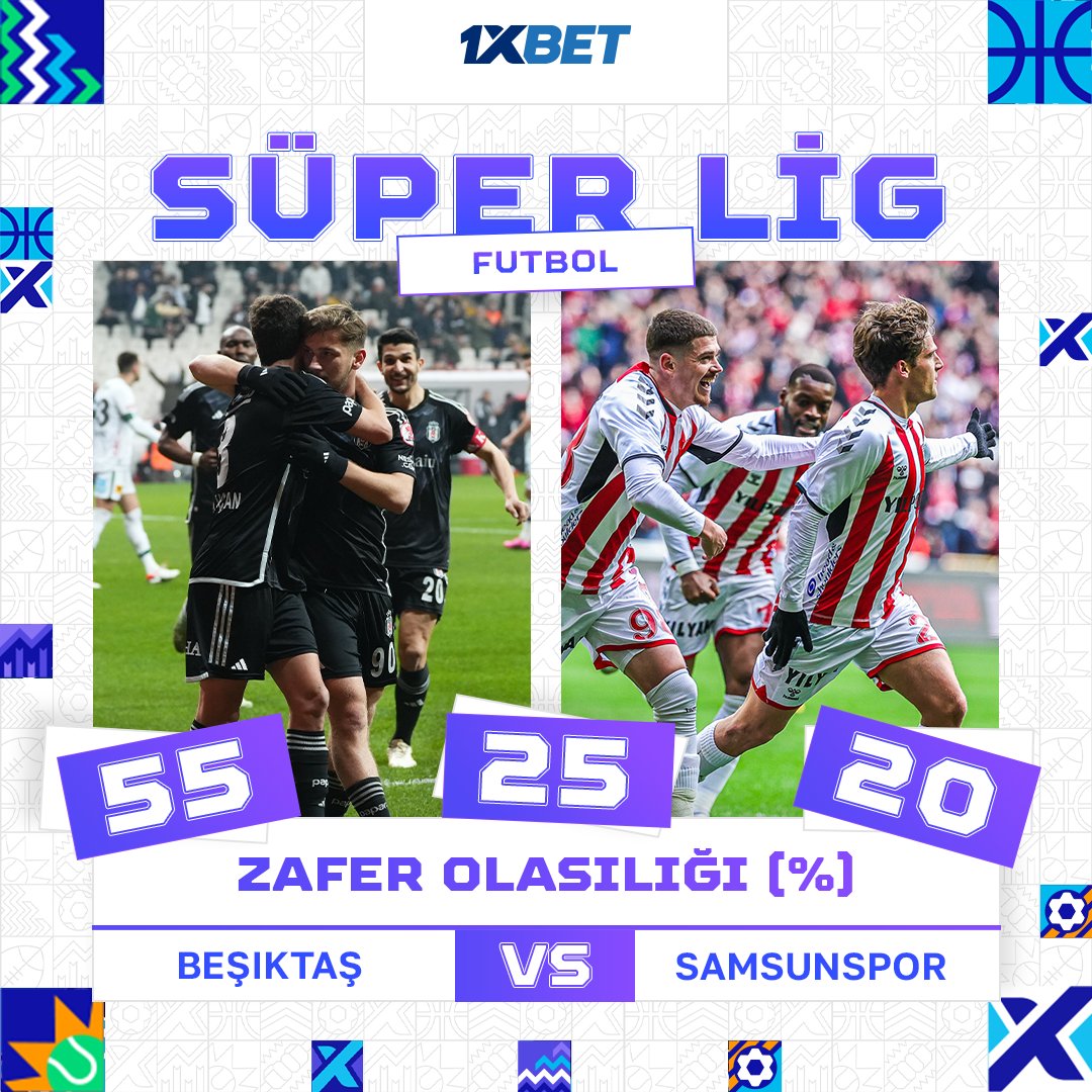 Beşiktaş 🆚 Samsunspor 😤 Beşiktaş ligde 4. sıra için sıkı bir mücadele veriyor 🔥 Boyun eğmeyen Samsunspor İstanbul kulübünün planlarını bozmaya çalışacak Bugün kim kazanacak? Tahmininizi yapın ➡️ tapxlink.com/turkey_superli…