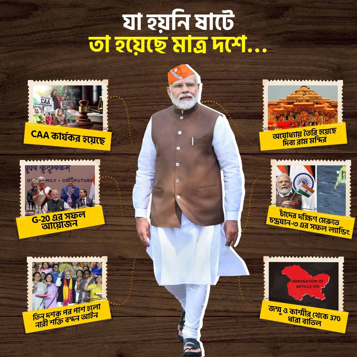 BJP4Bengal's tweet photo. যা হয়নি ষাটে, তা হয়েছে মাত্র দশে...
#PhirEkBaarModiSarkar #Vote4BJP #ViksitBharat #FirstVoteModiKo #ModiSarkarKiGuarantee #ModiGuarantee #Abkibar400par #PhirEkBaarModiSarkaar https://t.co/ctMrC5sqJt