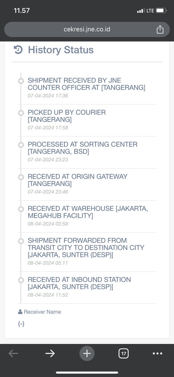nispauy's tweet photo. tolong dong jne paketnya masih stuck disini aja @jnecare mohon ditindak lanjuti. sudah hampir seminggu loh.. https://t.co/vhC2Bt6hrK