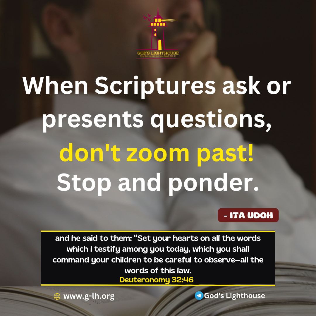 Godslighthouze's tweet photo. 📖 #scriptures #questions #truth #pastorItaUdoh #fyp https://t.co/ZW1Cuw4xT7