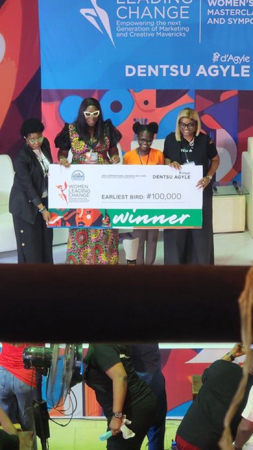 njamasi_'s tweet photo. Congratulations to  @B___Blessing, the earliest attendee as she won a 100k at the #dentsuagylewlc2024 by @dentsuagyle. https://t.co/IVz7NkSrxr