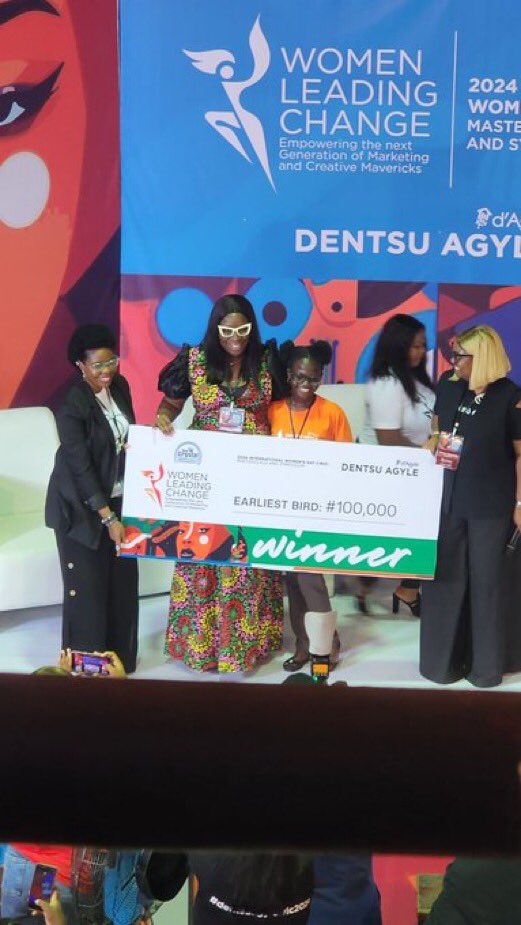 njamasi_'s tweet photo. Congratulations to  @B___Blessing, the earliest attendee as she won a 100k at the #dentsuagylewlc2024 by @dentsuagyle. https://t.co/IVz7NkSrxr