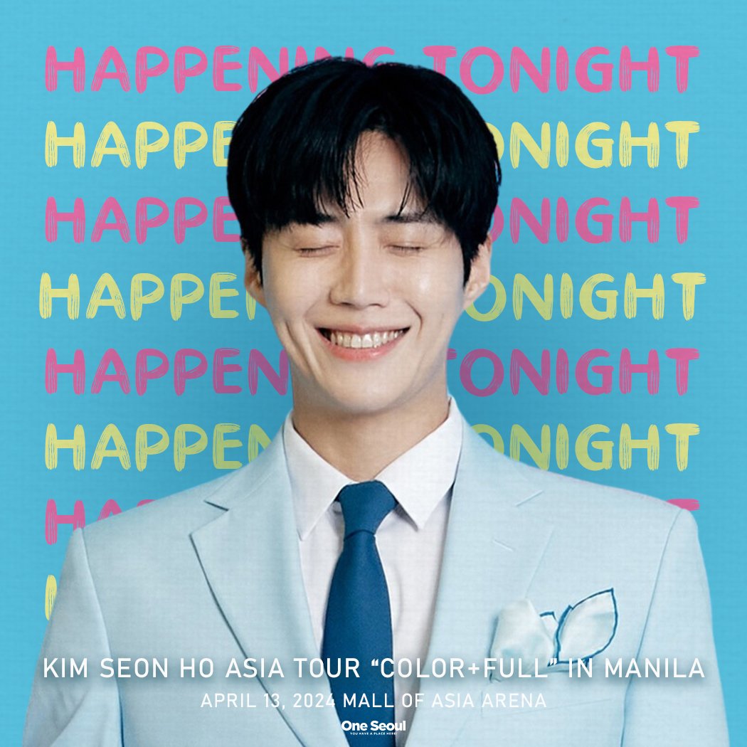 OneSeoulPH's tweet photo. HAPPENING TONIGHT: Kim Seon Ho fanmeeting in Manila 💙

Presented by @makeitliveasia , UFC Meal Masters 
#OneSeoul #KIMSEONHO #김선호 #2024KIMSEONHOASIATOURinMANILA #ColorFull_in_MANILA #UFCFunChow #UFCxKSH https://t.co/D8szoDiZpZ