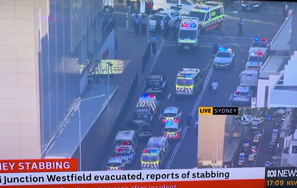 Bondi Shopping Centre attack .. stabbings and shooting. NSW Police Media conf 5.45pm AEST
