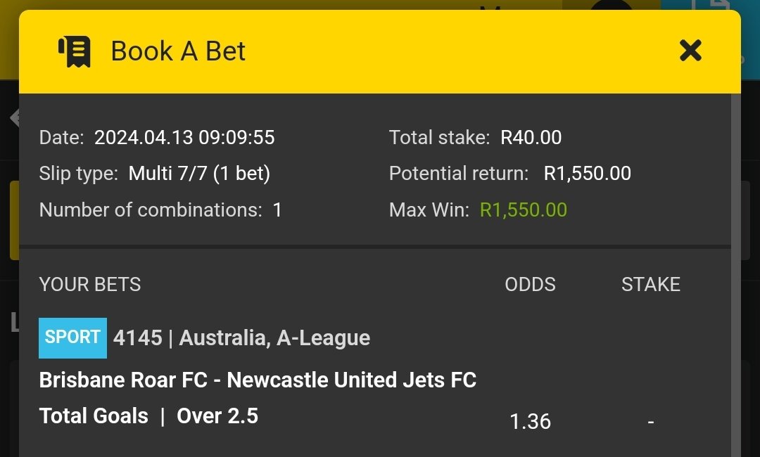 39 odds💛

First Game @ 09:30⚡️

Copy Betslip 👉easybet.co.za Book a bet easybet.co.za/share-a-bet/52…

Betslip Code 👉528936

Promo Code 👉PRU50 

Register 👉ebpartners.click/o/gKMIWu

#NBA #EasyBetSA #YellowArmy