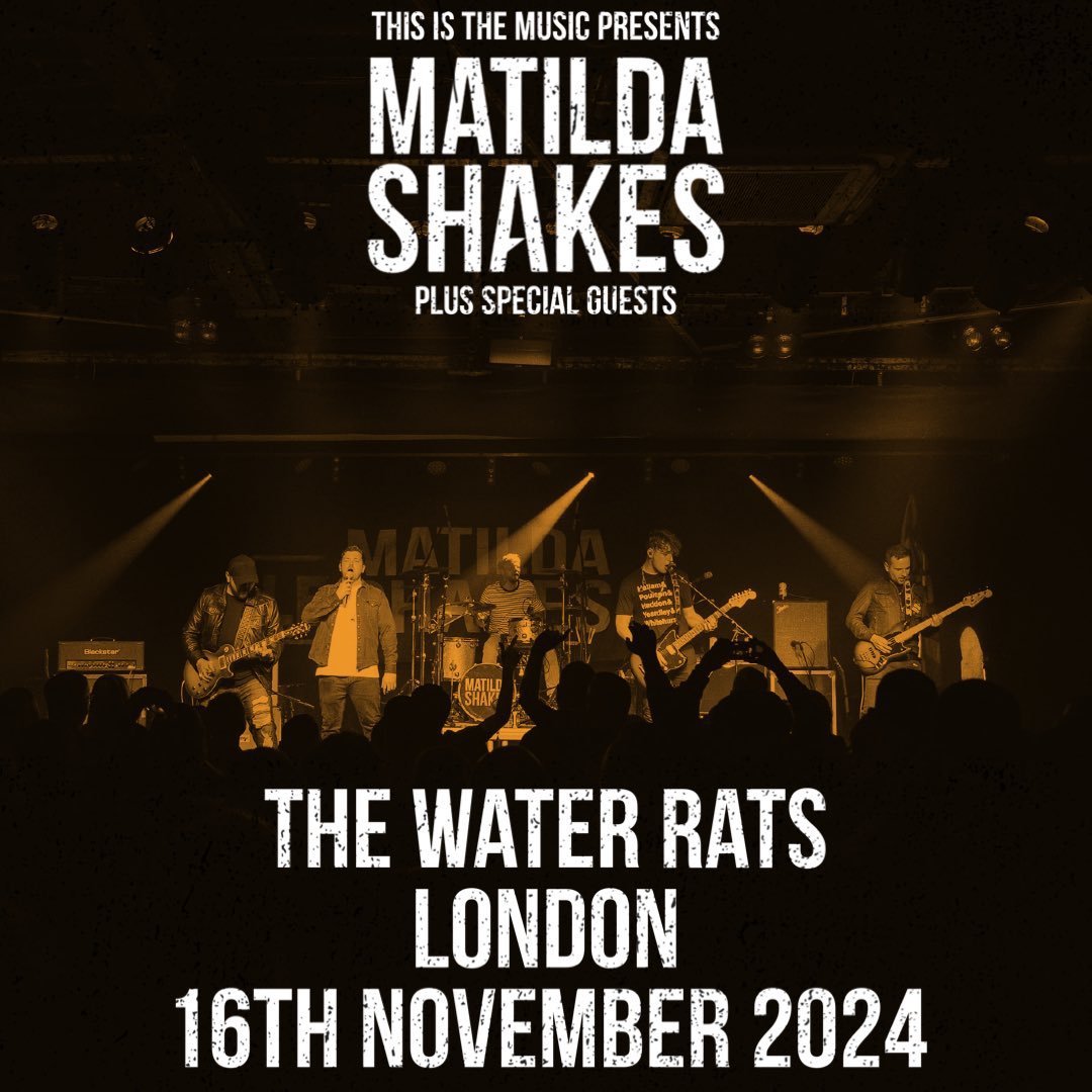 Morning all just a little reminder about the mighty @MatildaShakes and their show at the iconic @Water_Rats in November skiddle.com/whats-on/Londo…