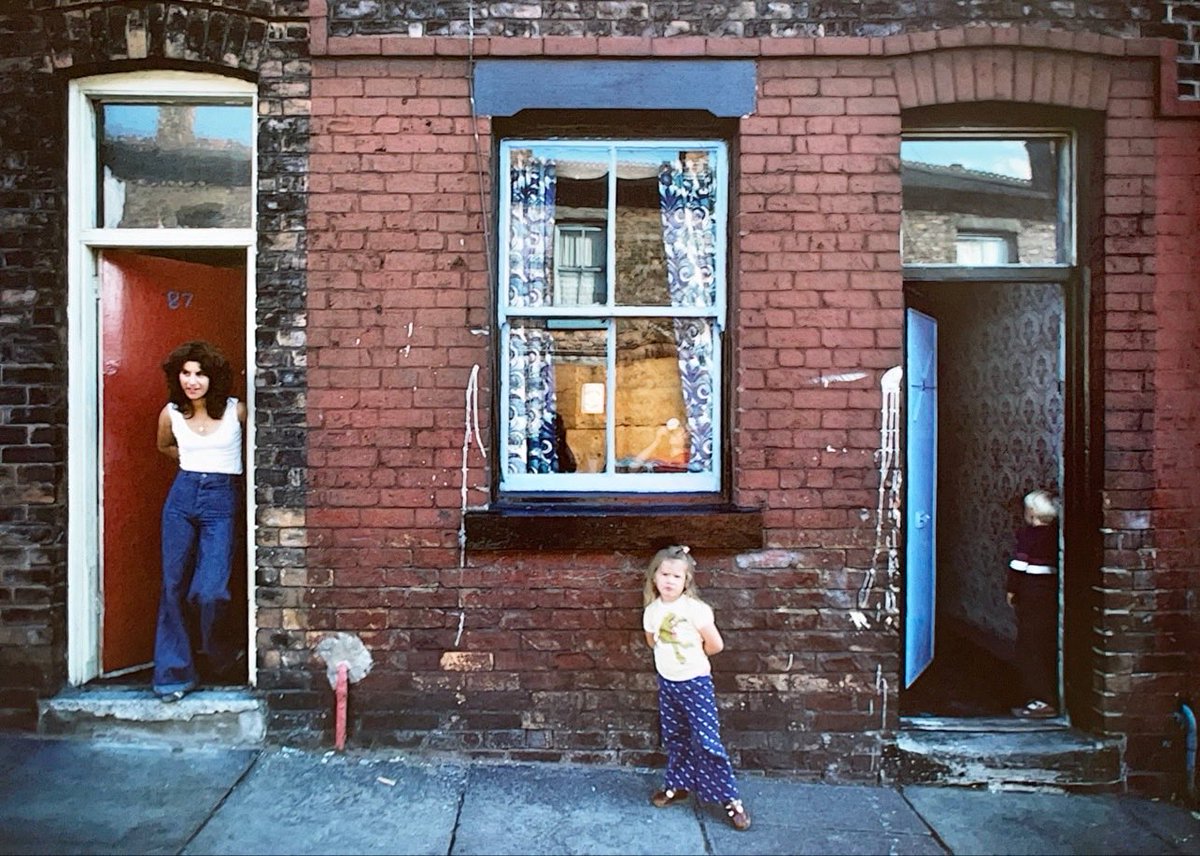 Morning all. Photograph by John Bulmer, Manchester 1976 for Geo Magazine.