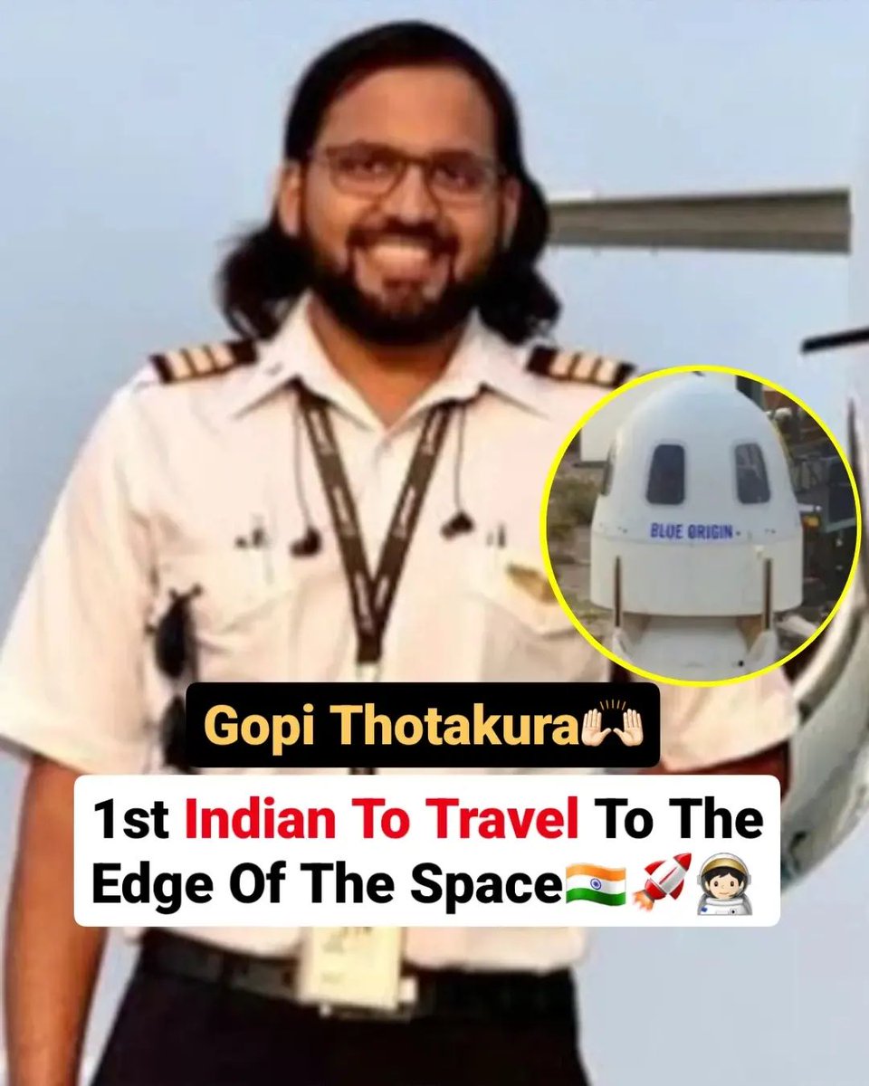 Pilot Gopichand Thotakura is set to become the first Indian to travel into space as a tourist. He will travel to space as part of the crew for Amazon founder Jeff Bezos' space company Blue Origin's New Shephard-25 (NS-25) mission. 
.
.
#gopichandthotakura #india #greaterjammu