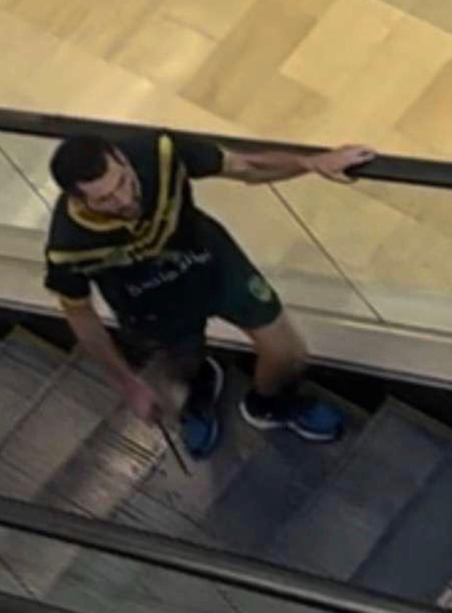 First images of the man who carried out a terror stabbing rampage in Bondi Sydney today. At least four people are dead and an infant was reported to be among those stabbed