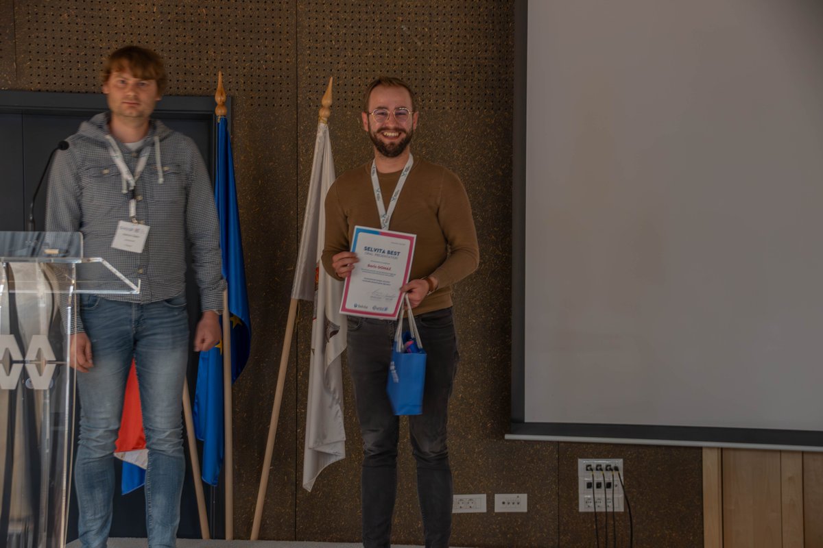 We are thrilled that our Boris Gomaz, PhD student funded by @hrzz_science won the Best Discussion Triggering Presentation award sponsored by @SelvitaKrakow at #HTCC6 Once again, congratulations!