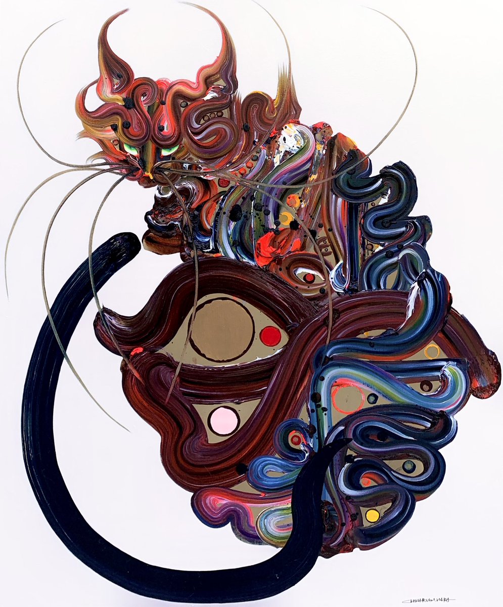 BROWN CAT 2024 oil on canvas 910×727㎜/F30 Chiharu KIHARA