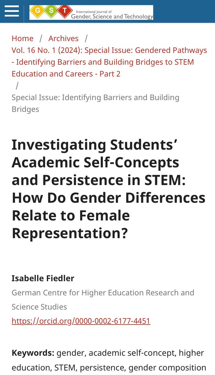 I’m glad to announce that my first dissertation paper is published! You can read it here: genderandset.open.ac.uk/index.php/gend… This paper challenges the assumption of STEM being a homogenous subject group and investigates variations depending on female representation #gender #STEM
