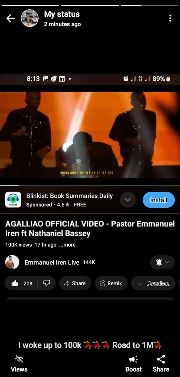 Our Agalliao now has over 100k views on YouTube as I wished last night.💃💃
We are on our way next to 1million views.

The joy in that video is palpable. 
Stream today!!!

youtu.be/ZiBlRxdy3Cs?si…

#AgalliaoSZN
