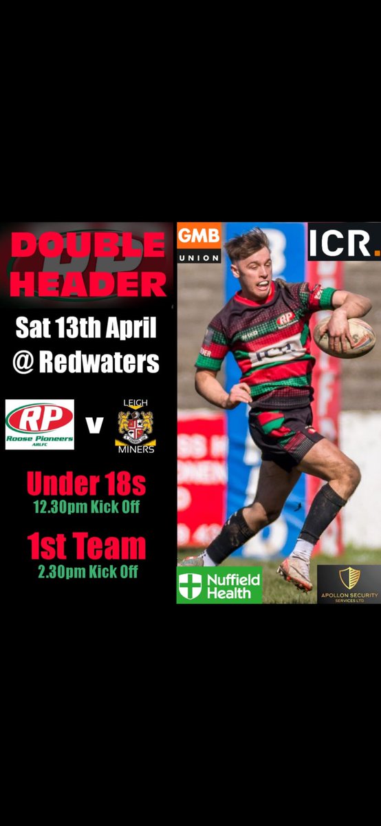 IT'S GAME DAY! Two for the price of one! I think we are the only local games on today,so get down for a bit of action. 🏉❤️👍🏻Bar open early @bbccumbriasport @BarrowandDis_RL @13proamrl @leighminersrl 🔴🟢 #upthepio @BarrowRaiders @AdvantageBarrow @ActiveCumbria @TheRFL