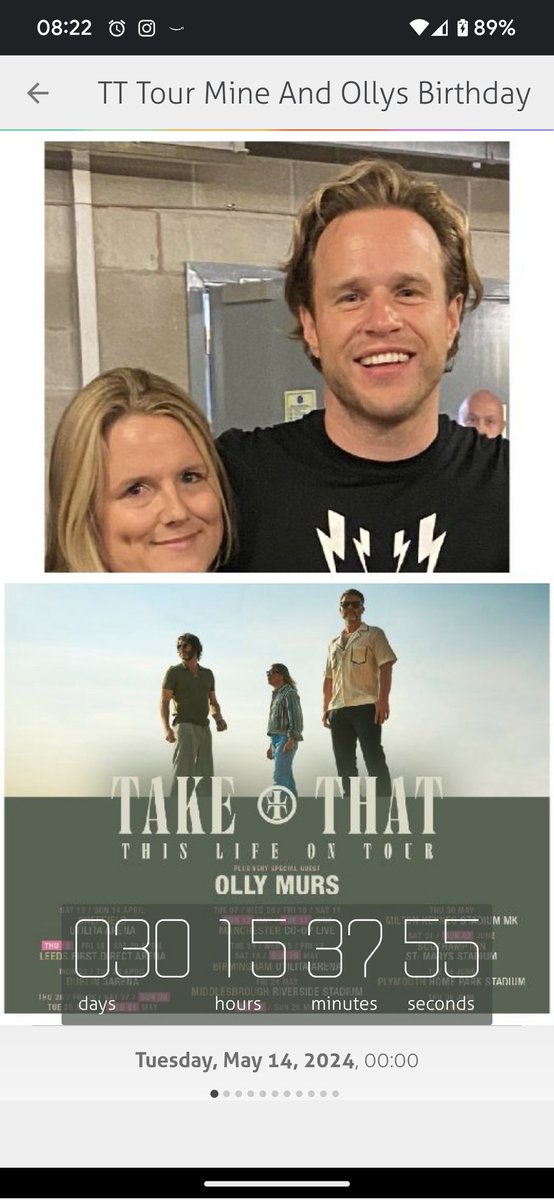 Happy start of tour day To my 4 favs. Have the Greatest time. I'll see you at the 02 and Birmingham @ollymurs @GaryBarlow @OfficialMarkO Howard @takethat