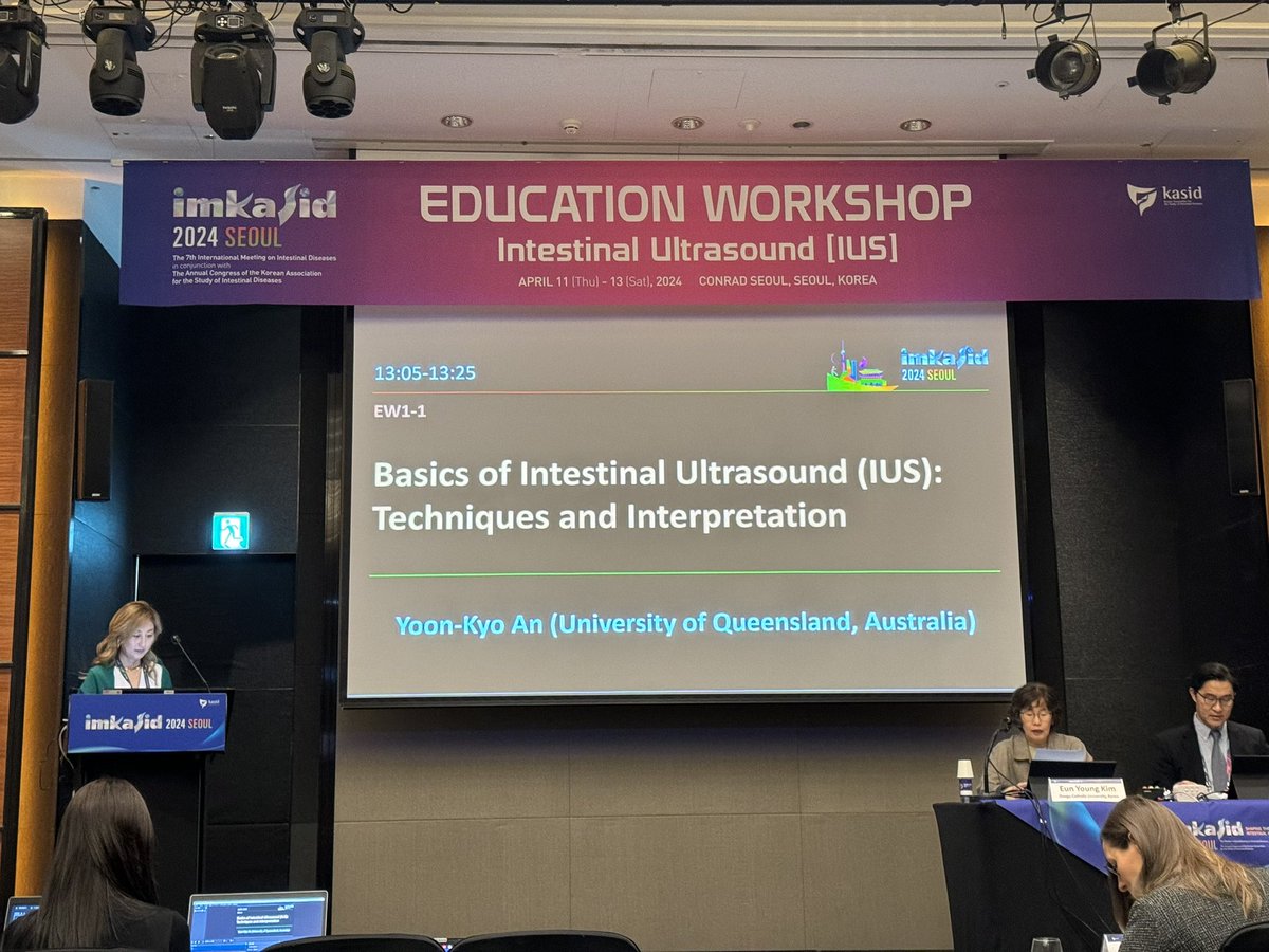 DrYoonAn's tweet photo. #IMKASID intestinal ultrasound (#IUS) education workshop at Seoul. Thanks for the invitation and I hope we can continue to increase IUS uptake in Asia.  @imkasid2024 @GENIUS_health1 @BowelUltrasound @iUSCAN @KrugCleveland @DrSagami https://t.co/hF8XbXaQ4W