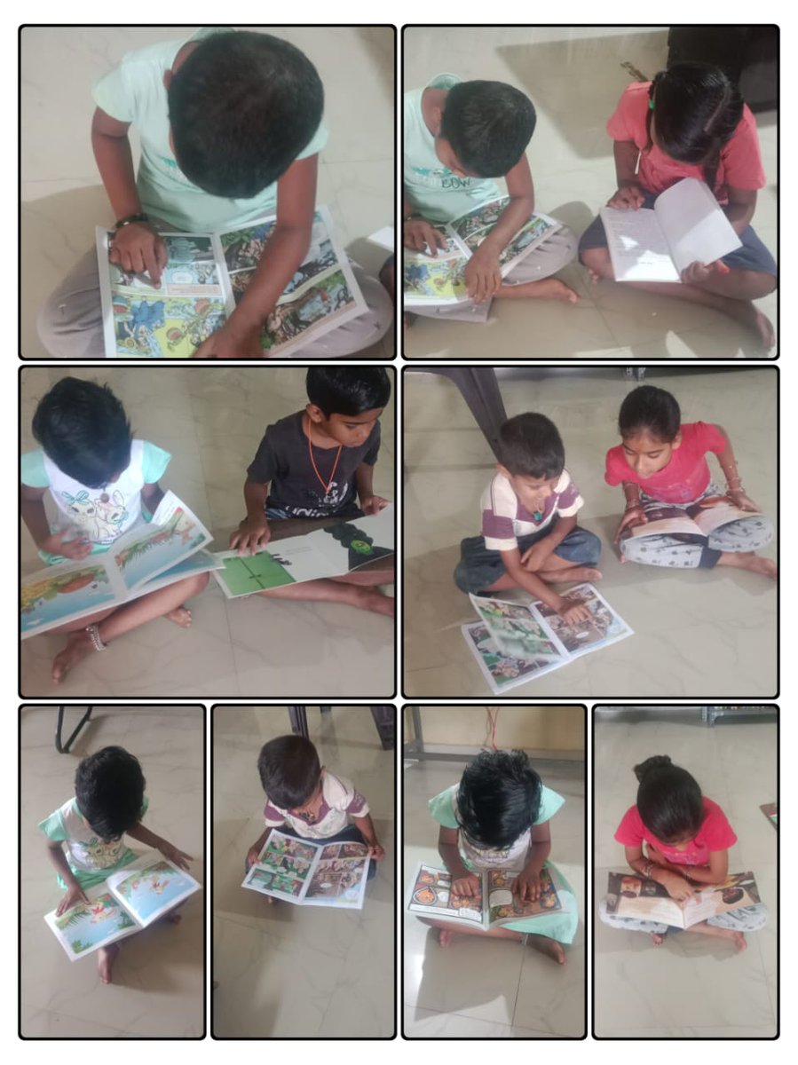 The readers. #kidsinlibraries ಗ್ರಾಮ ಪಂಚಾಯಿತಿ ಗ್ರಂಥಾಲಯ ಮತ್ತು ಮಾಹಿತಿ ಕೇಂದ್ರ ಮಲಪನಗುಡಿ