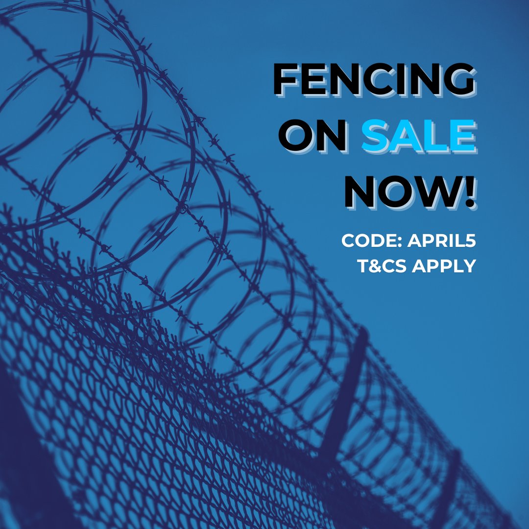 Fencing on SALE! Inc; Interclamp Rail & Pipe Fittings, Gate Fittings, Mesh, Star Posts, Wire Rope. Australia-wide shipping. vist.ly/xt4y

T&Cs Apply. Ends 30April24. #sale #australianbusiness #hardware #hardwarestore #hardwareshop #fence #fencing #mesh #chickenwire