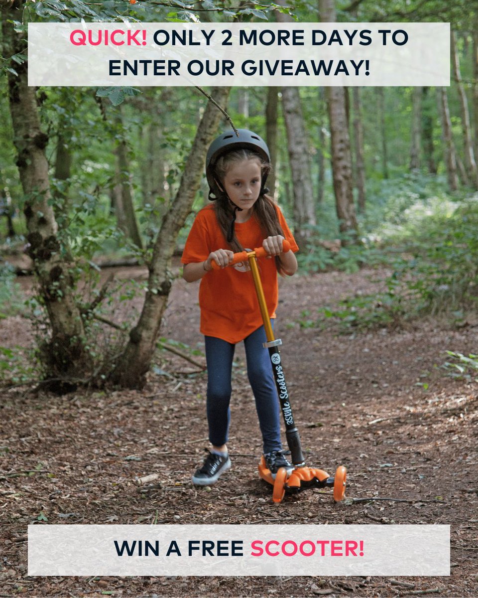 Only 2 days left to enter our giveaway for the chance to win a FREE orange RGS-2 scooter!

1. Make sure you're following us ☺️ 
2. Like this post ❤️ 
3. Tag 3 friends 🏷️ 
4. Repost this on your story 📲 

Ends on the 15th of April!

#giveaway #competition #3stylescooters #kidstoy