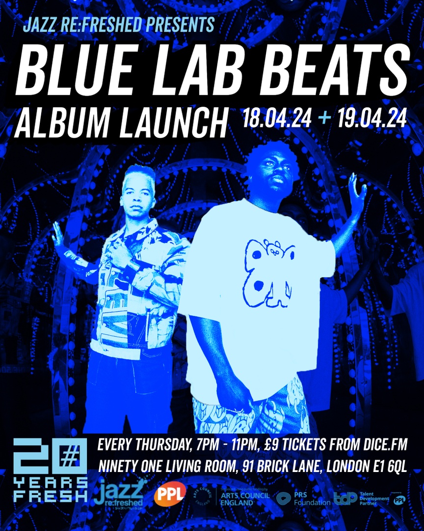 🚨 ALBUM LAUNCH PARTY 🚨 @bluelabbeats will be celebrating their 4th album release on our stage TWICE this week 🔥 Tickets are SOLD OUT but join the waiting list: bit.ly/3To1Fl7 #jazzrefreshed #91livingroom