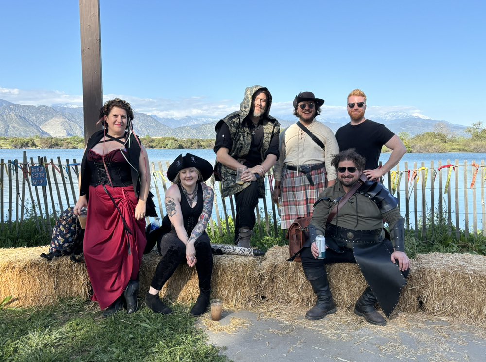 Heimanator's tweet photo. I got to spend my mom’s birthday at opening day of the Renn Faire. I went to many Faires with my mom growing up, also she and my dad worked at the Faire before I was born. It was a beautiful day, and I’m looking forward to getting back to the Faire before the season is over. https://t.co/6m6AiUSoAZ