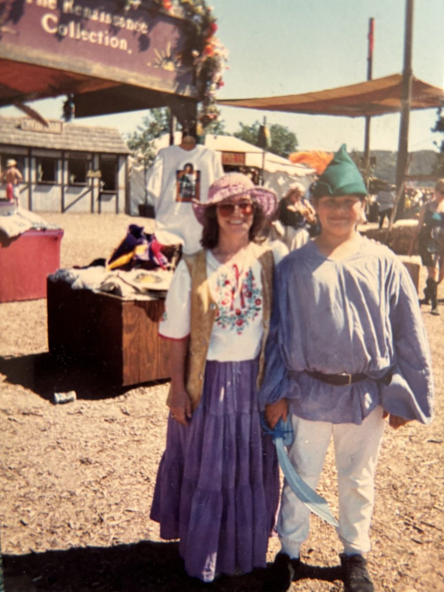 Heimanator's tweet photo. I got to spend my mom’s birthday at opening day of the Renn Faire. I went to many Faires with my mom growing up, also she and my dad worked at the Faire before I was born. It was a beautiful day, and I’m looking forward to getting back to the Faire before the season is over. https://t.co/6m6AiUSoAZ