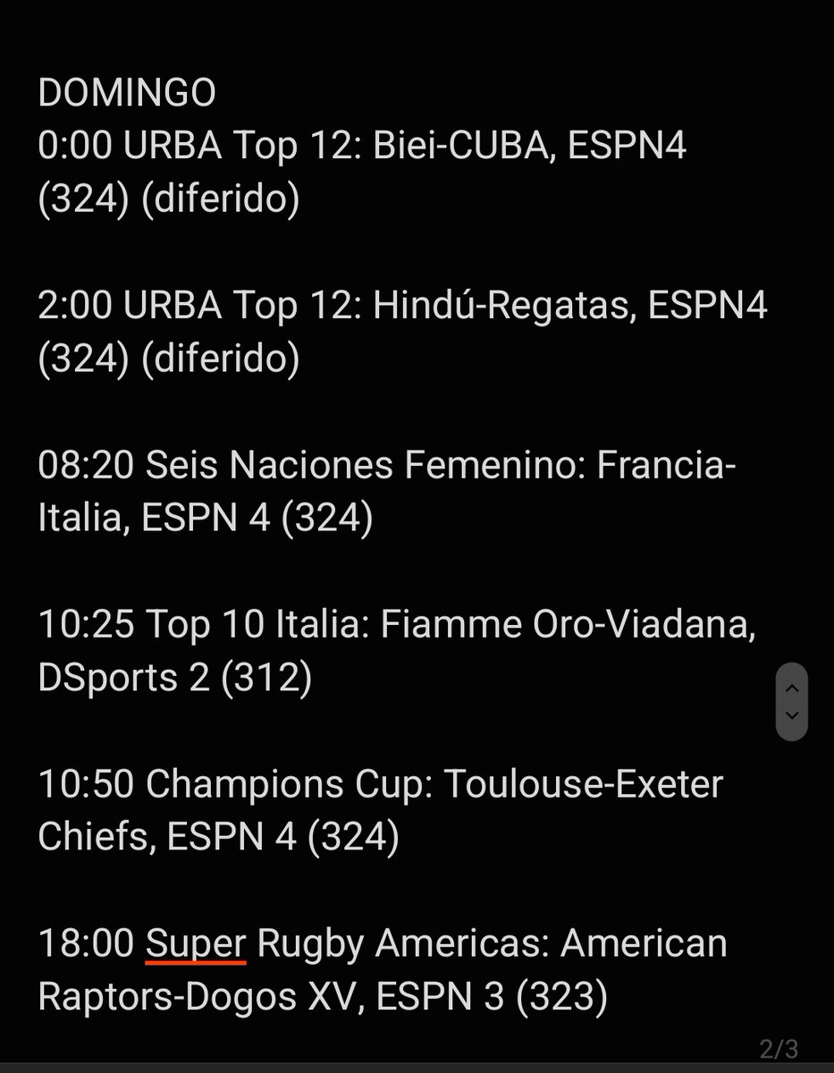 Super Rugby Américas, Torneos de Cuyo, Litoral, Córdoba, URBA, italia, Champions Cup... mucho rugby para ver este fin de semana por la pantalla de @DIRECTVUy