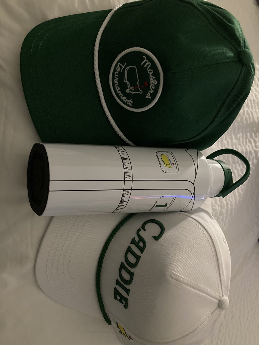 A tribute to caddies at Augusta in the golf shop. The green hat is a throwback to the all-Black caddie corps and the lids they wore in the ‘70s. For more on the book that’s out now: blairpub.com/shop/p/legenda… Blair