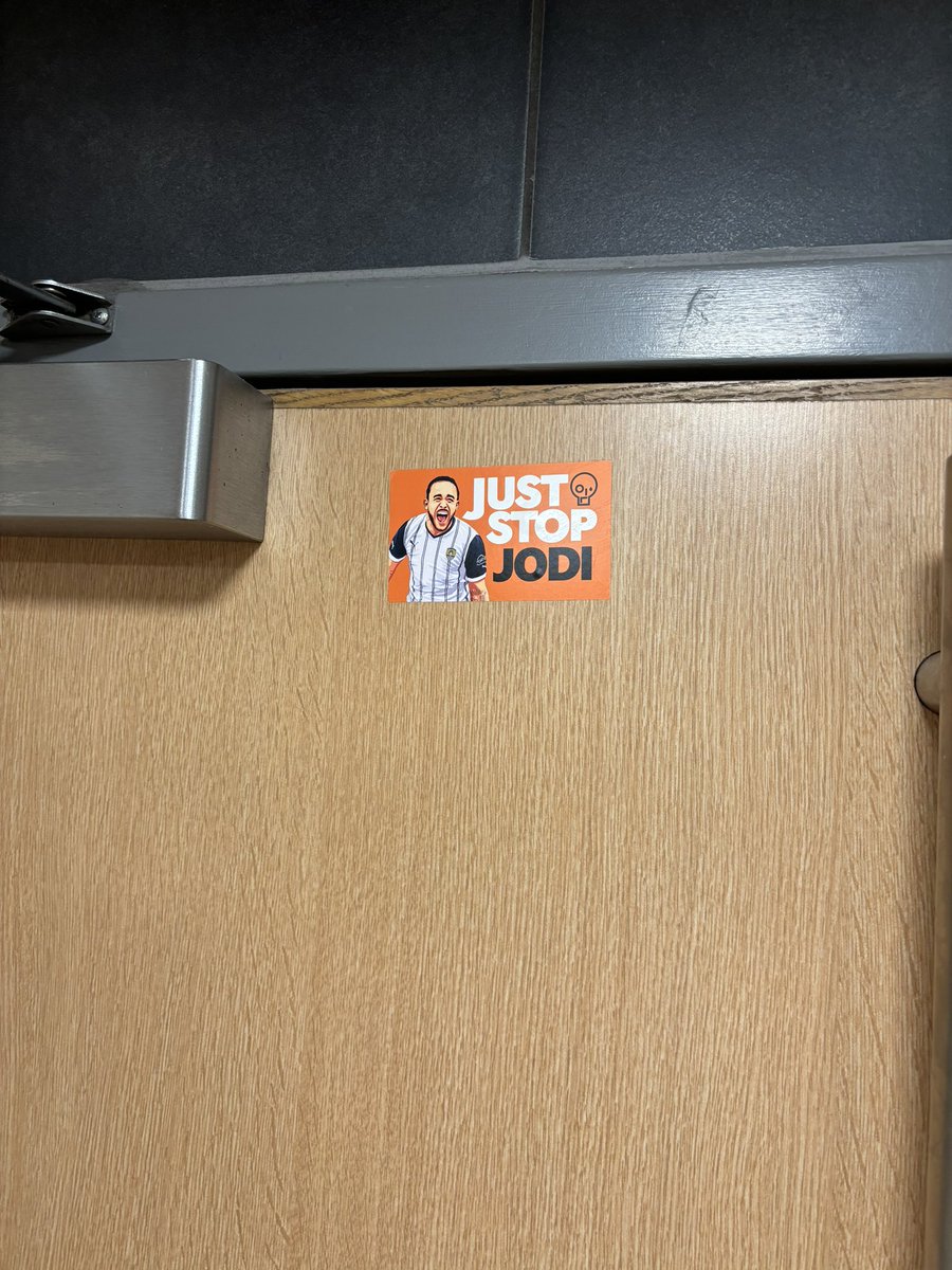 Hi guys, this is K-Ci typing… 

I have just been to the toilet after arriving in Walsall and was greeted by these… 😂

These stickers are everywhere right now! Fair play! 👏

#Notts