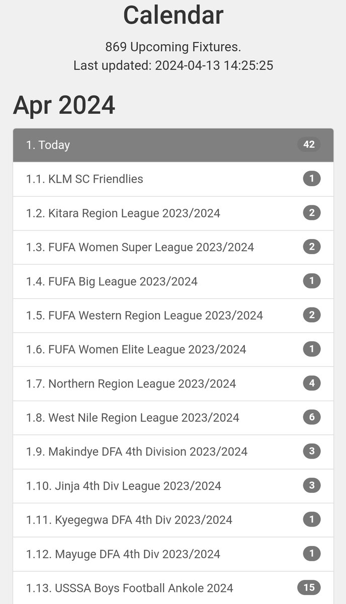 Coming up today... a very busy day today on our platform. ugandafootball.com/fixtures.php