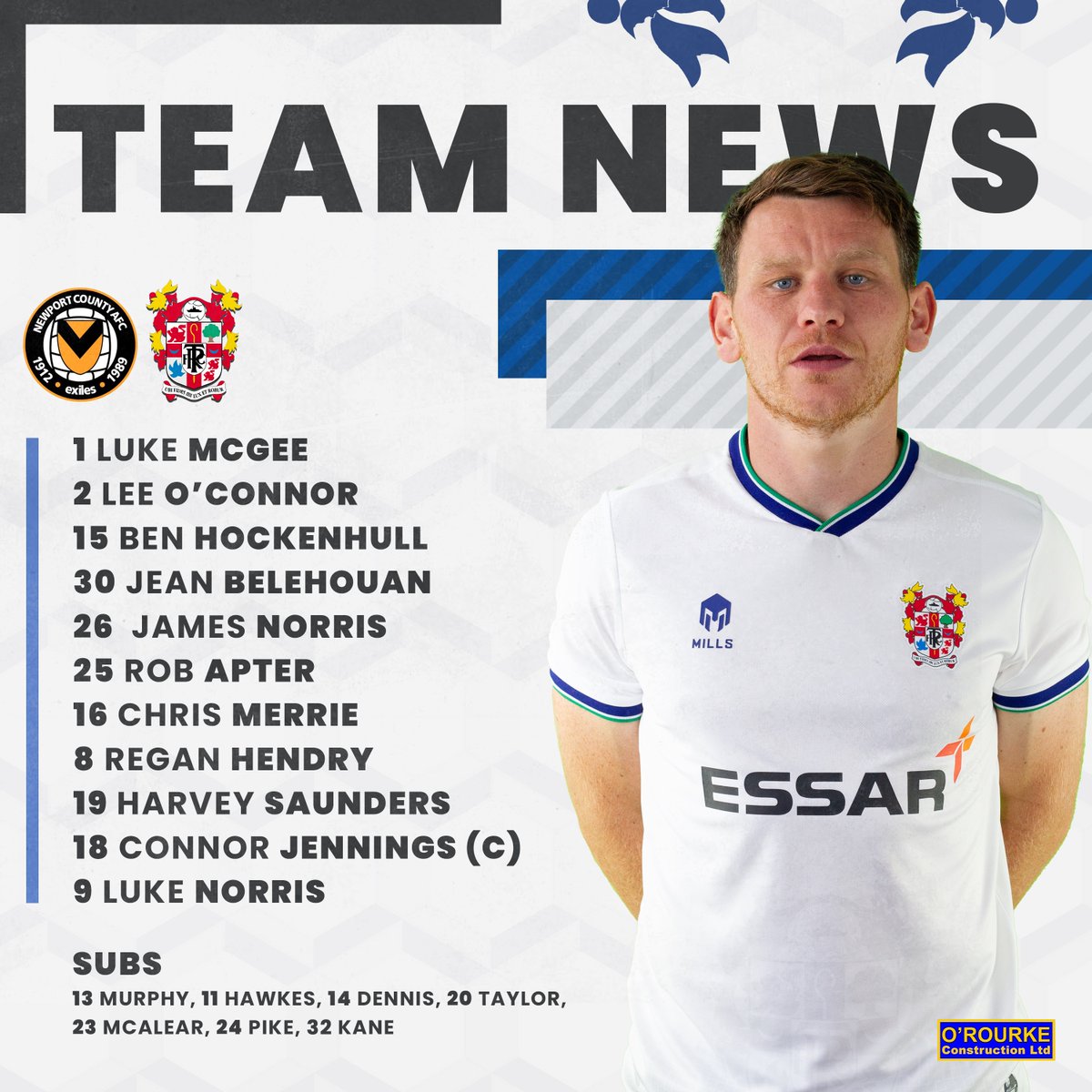 👥 TEAM NEWS Your Rovers side to face Newport this afternoon! #TRFC #SWA
