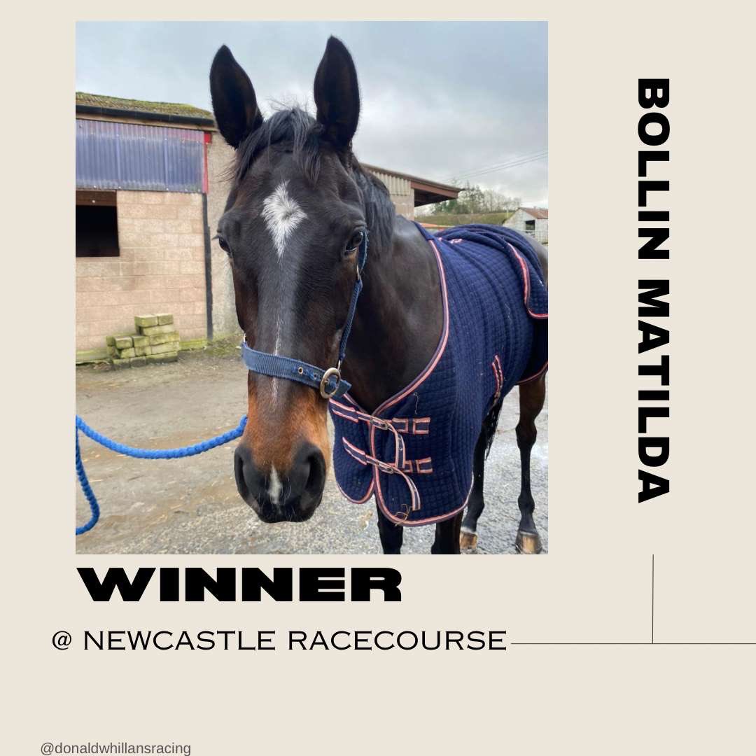 🥇WINNER 🥇 BOLLIN MATILDA gets her first win of her career. Under a patient ride from Dylan Johnston at @NewcastleRaces. Well done to owner/trainer @CallumWhillans and the whole team at Dodlands. #matilda #bollin #winner