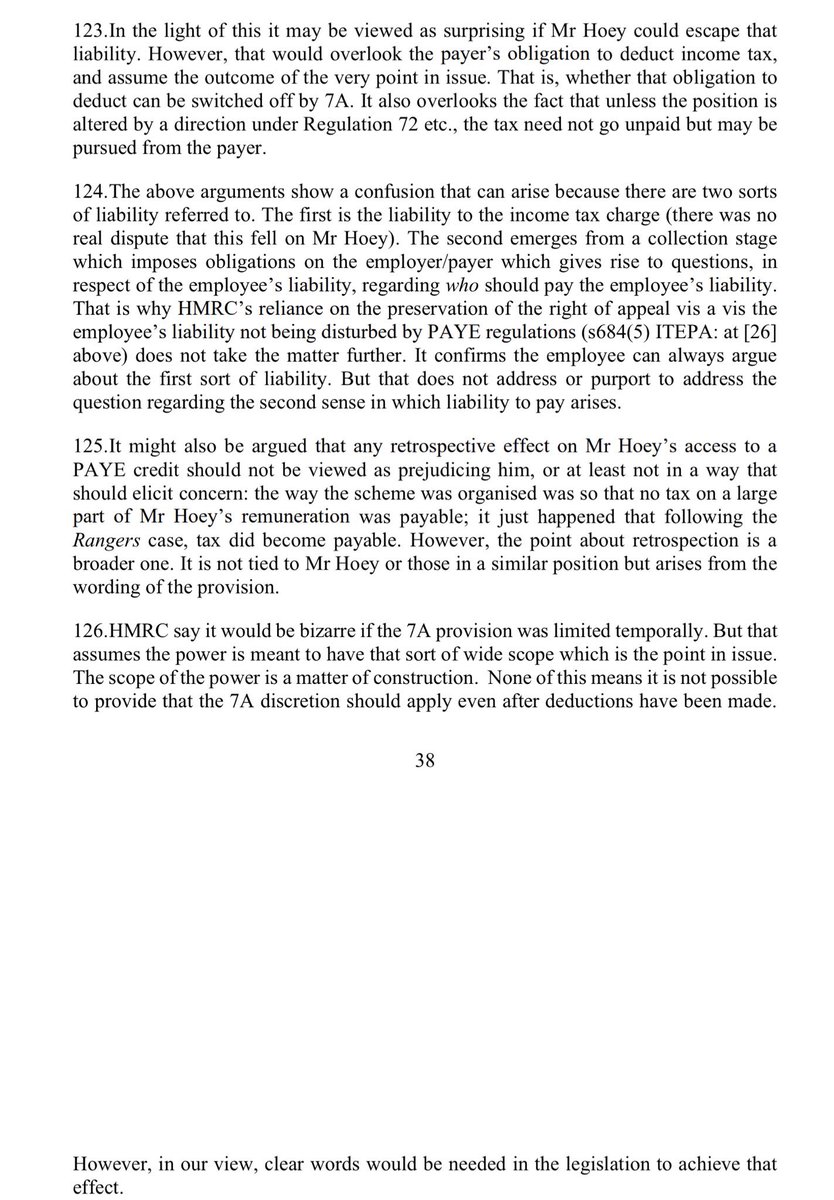 @UKRetroTaxCon @SarahJa52261180 The Supreme Court did not say employer was liable. The #Loancharge was first proposed in Sept 2015, before the Supreme Court decision in July 2017. Hoey defended all way to CoA against HMRC use of s684 but Courts disagreed👇 WTF took litigation fees in 2019, yet no litigation!🤦‍♂️