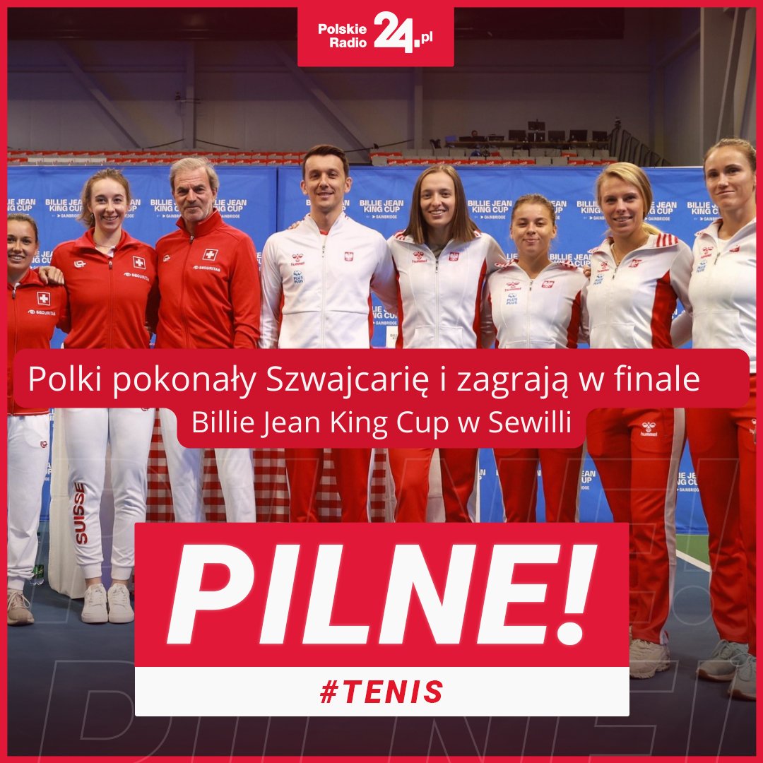 Polska w finale #BJKCup ❗️ Sobotnie zwycięstwo Igi Świątek 🇵🇱 z Celine Naef 🇨🇭6:4, 6:3 zapewniło naszej reprezentacji awans ❗️