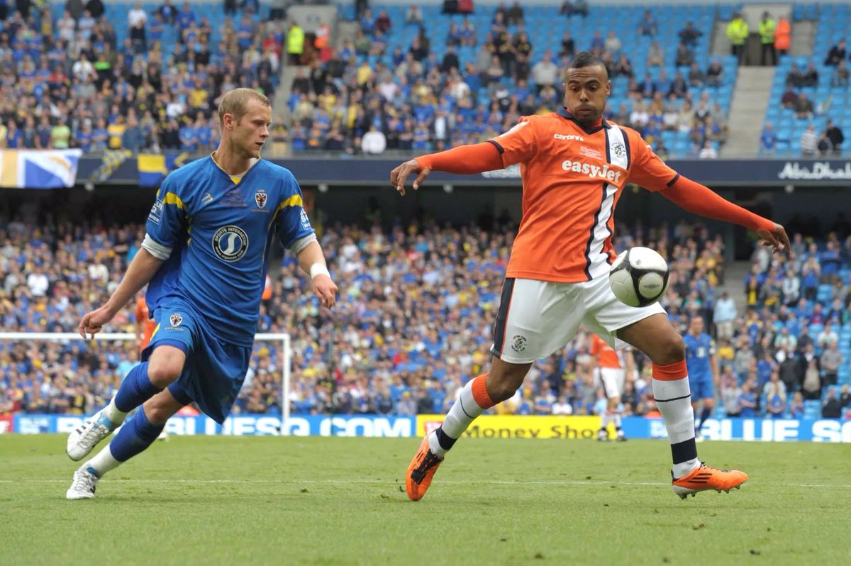 Luton Town’s only previous appearance at the Etihad Stadium came in 2011.

As Wembley prepared for the UCL final, the Conference National play-off final took place in Manchester.

Penalties meant AFC Wimbledon denied the Hatters a return to the EFL after a 0-0 draw. #MCILUT