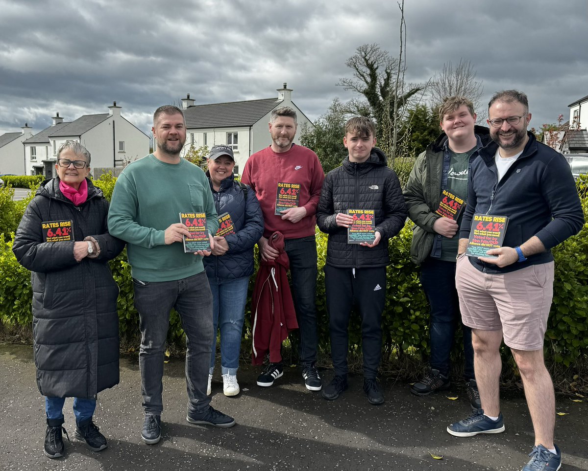 Team @SDLP out on the ground today updating people on the rates rises hitting hard working families and businesses this week. SDLP voted against suggesting the reserves should have been used instead. SF/DUP voted for rises and Alliance abstained. Know who's on your side!!!