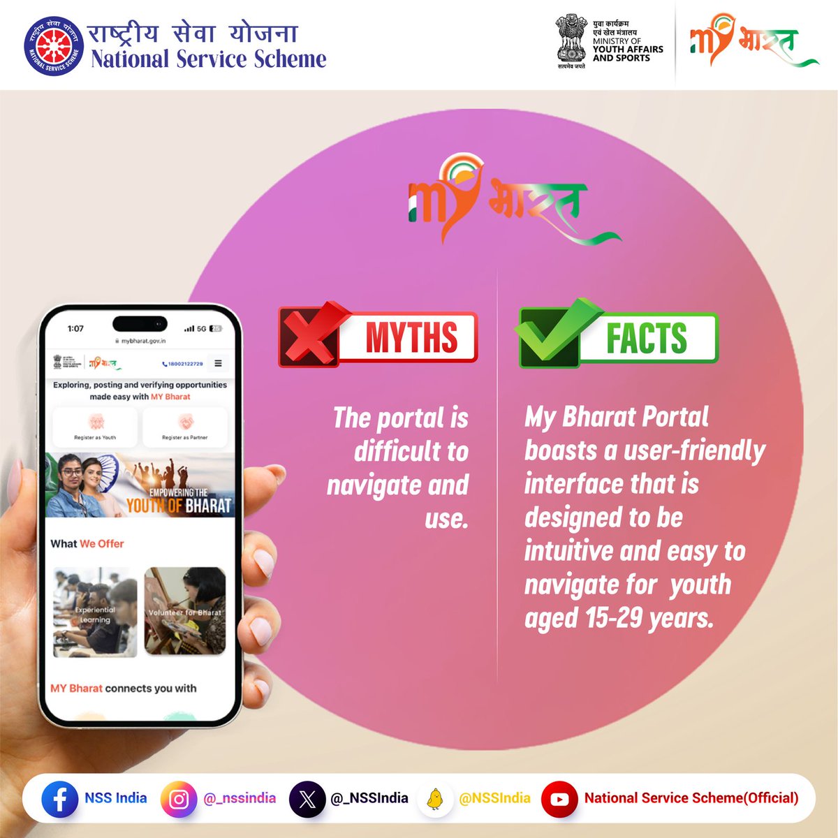 MyBharat portal is your gateway to ease and accessibility. It's time to explore opportunities the smart way. Register on mybharat.gov.in today! #mybharat #mybharatregistration