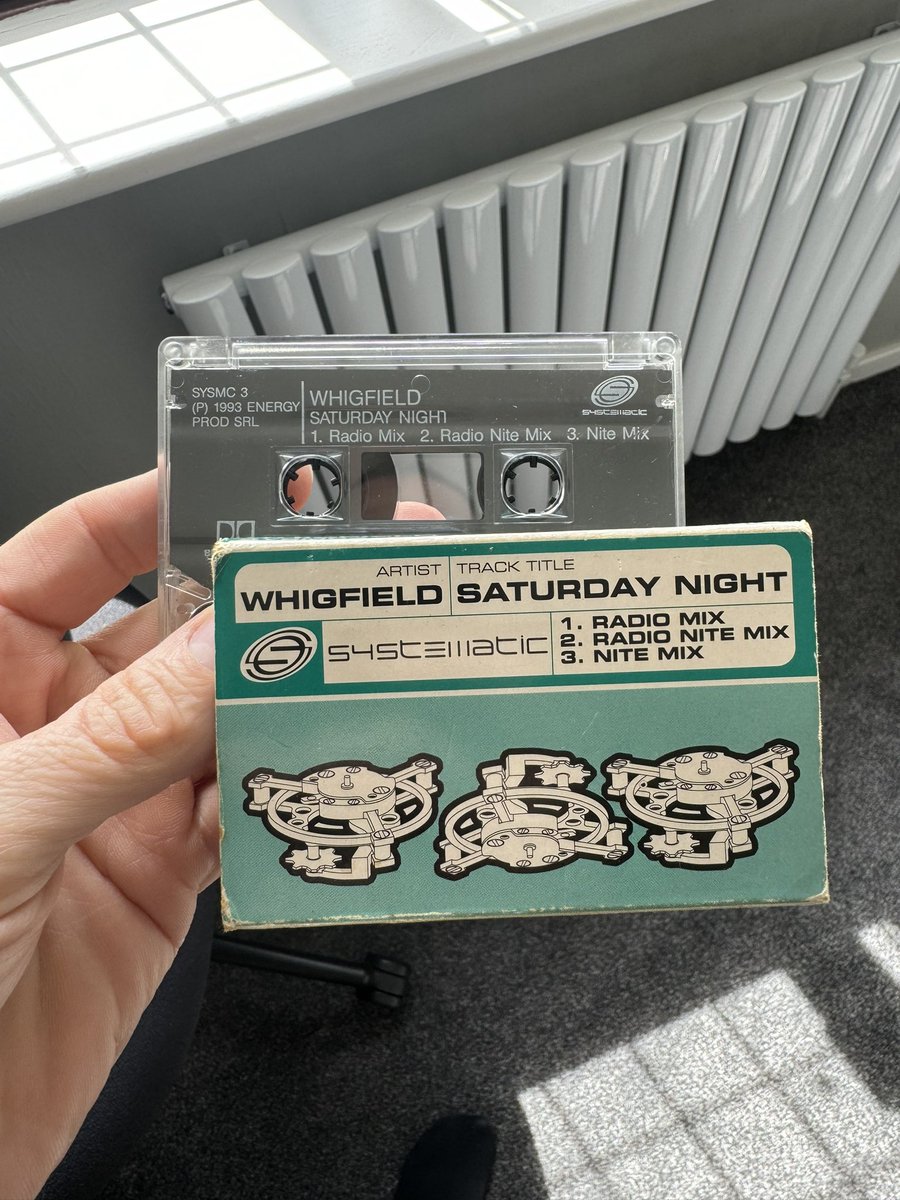 30 years old! My first cassette single @realWhigfield happy anniversary to the greatest dance routine ever! Saturday night #saturdaynight #1994 #whigfield #cassette