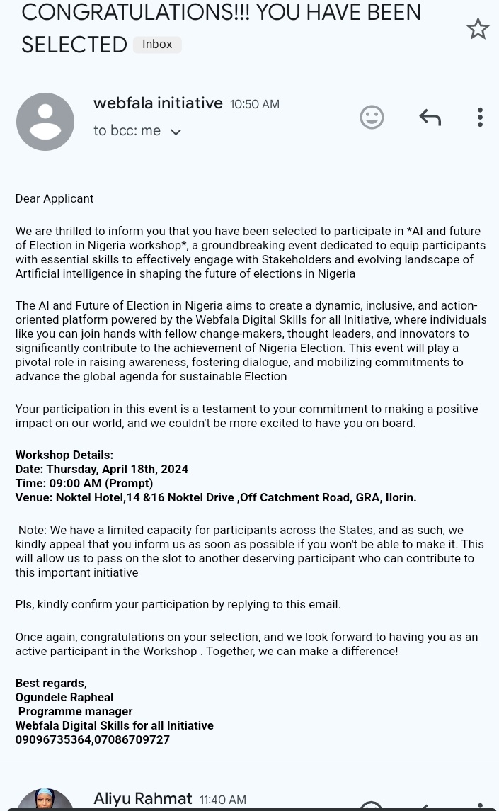 profUNILORIN's tweet image. AI and Future of Election in Nigeria Workshop ....
Let&apos;s look at the impact of AI and how employability effects to tell on Election 🆗

I got this and I&apos;m excited to be part of the participants to be attending this workshop and I will feed you what I learn.

#webfala