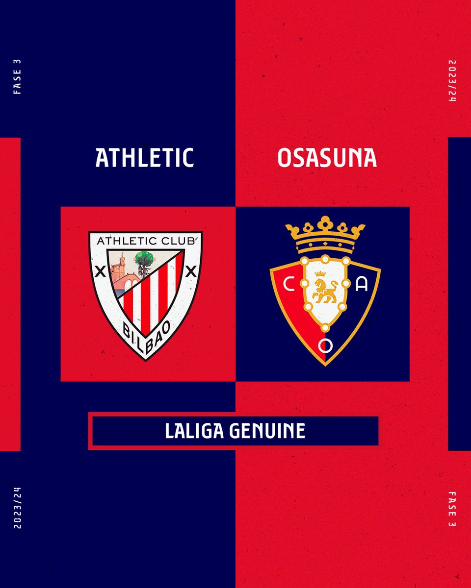Osasuna's tweet photo. ❤️ GENUINE | Victoria en el primer partido de la fase de Tenerife por 0-3 ante el @AthleticClub.

👏 Por la tarde, los rojillos se medirán a la @UDLP_Oficial. https://t.co/c6IOJLOxHn