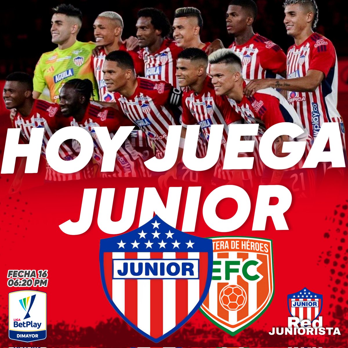 🦈😍¡HOOOOOOOOOY JUEGAAAAAAAAAAAAAA JUNIOOOOOOOOOOOOOOOORRRRRRRR!❤️🤍💙

#VamosJunior🔴⚪🔵