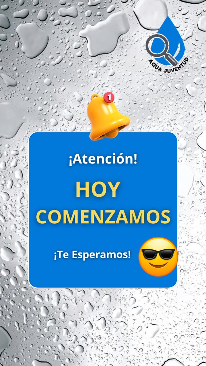 AquaJuventud's tweet photo. 💧 ¡El gran día ha llegado! 

Hoy no es un día cualquiera para Aqua Juventud, es el inicio de nuestra travesía hacia el cambio.
¡Te esperamos! Juntos, vamos a crear olas de impacto. 

 #AquaJuventud 
 #DesarrolloSostenible
#Transparencia 
#WASH 
#Agua 
#AguaySaneamiento https://t.co/gtlTIFI1UU