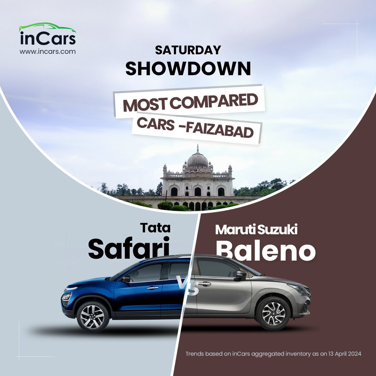 Today, “Daily Wheels” reveals the Most Compared Cars in Faizabad ✨ Get ready for the showdown 🤩 Stay tuned for more updates on Used Cars 🚗 #inCars #inCarsAI #UsedCars #UsedCarSearch #UsedCarsMarket #SecondHandCars #DailyWheels #MostCompared #Faizabad  #UsedCarsInFaizabad