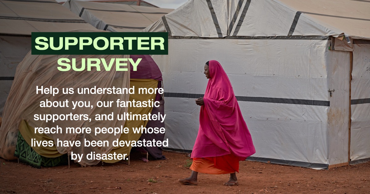 We need your help!

Will you take our 10 minute survey today to help us understand our supporters better? By doing so, you will help us improve and ultimately reach more people after disaster.

✍️ Fill it out here: bit.ly/43PiPeL