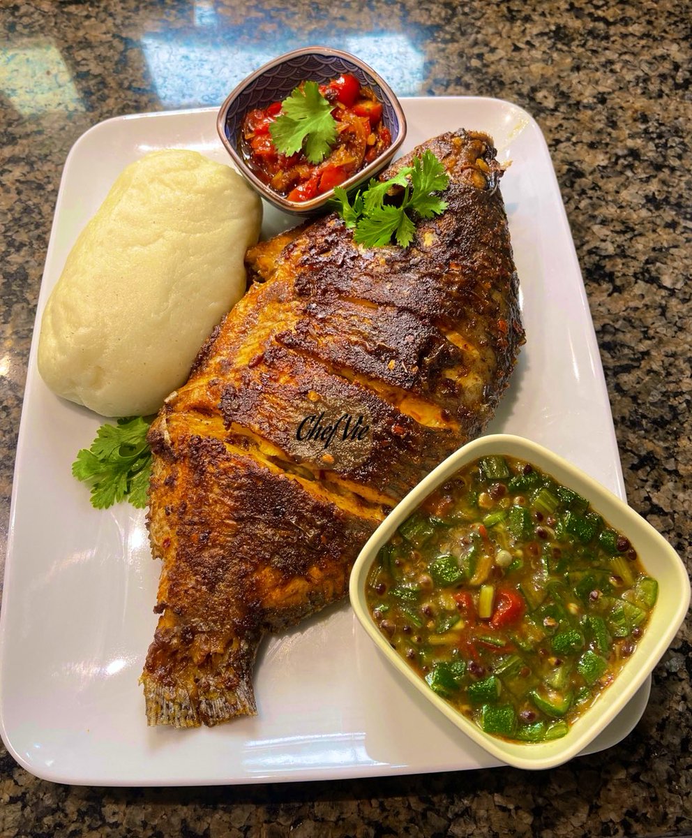 Today I went to the Asian market and bought myself a good tilapia. I was lucky to find Egyptian okra which has a similar taste with the one we have in Zimbabwe. I will post the recipe of this stovetop fried and juicy fish. @TeamFuloZim